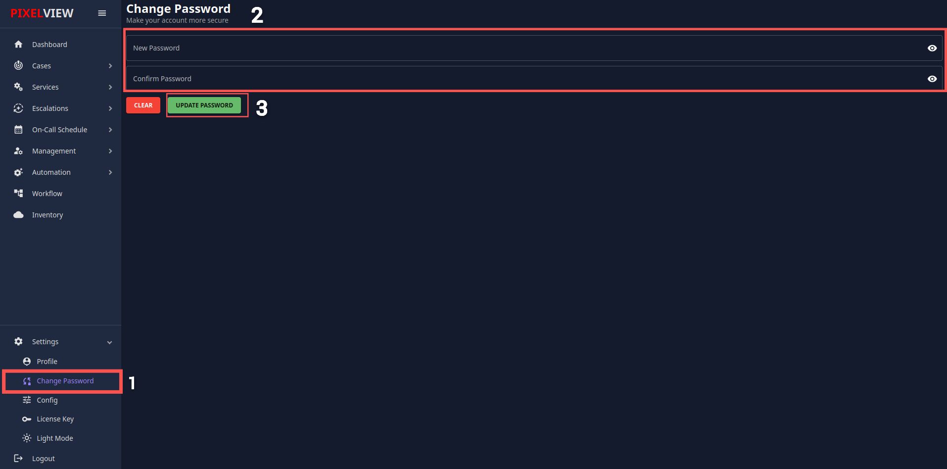 Finalize Password Change